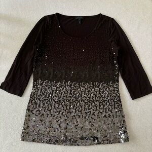 Escada Vintage Sequin Long Sleeve T-Shirt